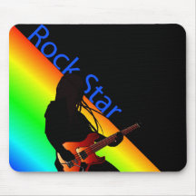Noir de vedette du rock tapis de souris