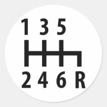 noir de voiture de course de 6 changements de vite autocollants