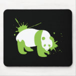 Noir d'éclaboussure de panda tapis de souris