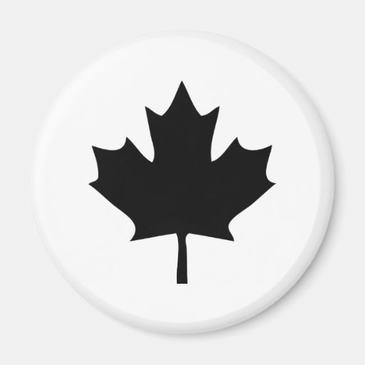noir d'icône de feuille d'érable du Canada Aimant Pour Réfrigérateur
