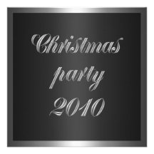 Noir et argent de Noël d'invitation