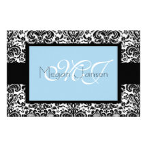 Noir et blanc de damassé motifs pour papier à lettre
