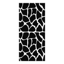 Noir et blanc de motif de girafe doubles cartes