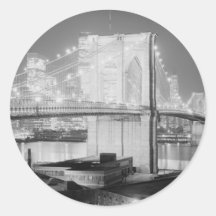 Noir et blanc de pont de Brooklyn Adhésifs