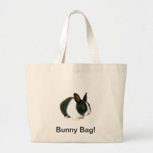 Noir et blanc de sac de toile de lapin