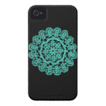 Noir et crochet de turquoise coque Case-Mate iPhone 4