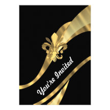 Noir et gold fleur de lys bristols