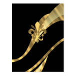 Noir et gold fleur de lys carte postale