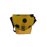 Noir et point de polka d'or sacs messenger
