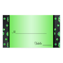 Noir et pois scintillant Placecards de chaux Cartes De Visite Professionnelles