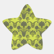noir et vert de chaux damask.ai adhésif
