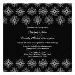 Noir + faire-part de mariage blanc d'hiver de floc
