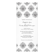 Noir + faire-part de mariage blanc d'hiver de floc
