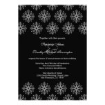 Noir + faire-part de mariage blanc d'hiver de floc