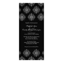 Noir + faire-part de mariage blanc d'hiver de floc