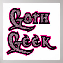 Noir foncé/geek rose de Goth Affiches
