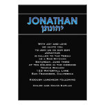 Noir hébreu Jonathan d'invitation de Mitzvah de ba