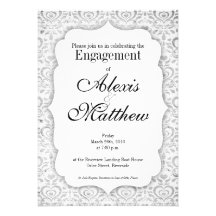 Noir Luxe et gris d'amour Cartons D'invitation Personnalisés