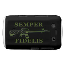 Noir modéré par cas audacieux de Semper Fidelis Bl Coques Blackberry Bold