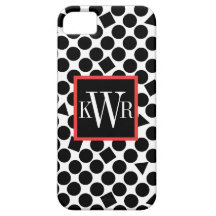 Noir moderne et grenade de pois coques iPhone 5