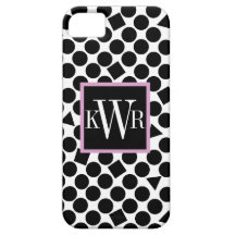 Noir moderne et lavande de pois coque Case-Mate iPhone 5