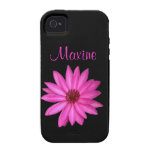 Noir rose pourpre violet de fleur de Lotus customi Coque iPhone 4/4S