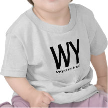 Noir simple de WY Wyoming T-shirt