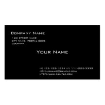 Noir simple modèle de carte de visite
