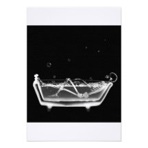 Noir squelettique et blanc de rayon X de baignoire Bristol Personnalisé