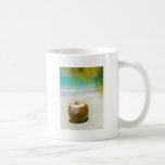 Noix de coco tropicale sur une plage dans les Cara Tasse
