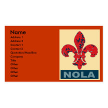 NOLA Fleur De Lis Cartes De Visite Professionnelles
