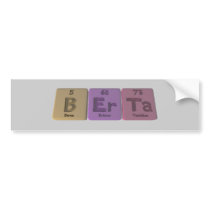 Nom-Berta-b-heu-ventre-bore-erbium-Tantale autocollants pour voiture