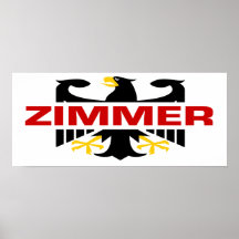 Nom de famille de Zimmer Posters