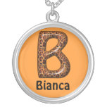 Nom de la lettre B Necklace~Customize de guépard Bijouterie