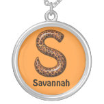 Nom de la lettre S Necklace~Customize de guépard Bijouterie Fantaisie
