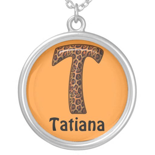 Nom de la lettre T Necklace~Customize de guépard Collier