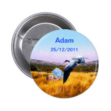 Nom et date de bébé badge