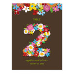 Nombre de Tableau de noce de jardin de fleurs de r cartes postales