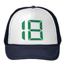 Nombre - dix-huit - 18 casquettes de camionneur