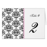 Nombre noir, blanc, et rose de Tableau de mariage Cartes