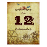 Nombre victorien de Tableau de mariage de Steampun Cartes Postales