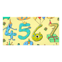Nombres d'anniversaire, sur le jaune modèle pour photocarte