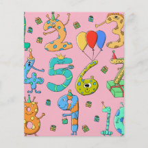 Nombres de fête d'anniversaire, sur le rose prospectus personnalisés