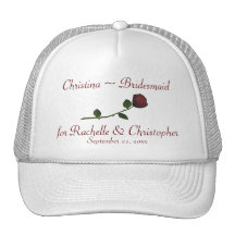 Noms du nom/du couple de la demoiselle d'honneur - casquettes