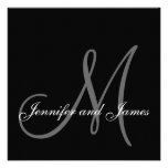 Noms élégants d'initiale de monogramme d'invitatio