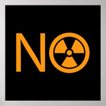 Non au rayonnement et à l'énergie nucléaire posters