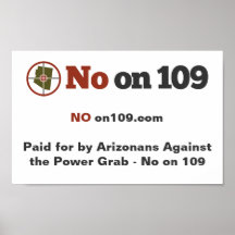 NON sur le signe 109 Poster