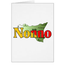 Nonno avec la carte de la Sicile