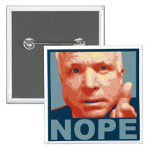 nope de mccain badges avec agrafe