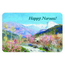 Norooz heureux. Aimant persan de cadeau de nouvell